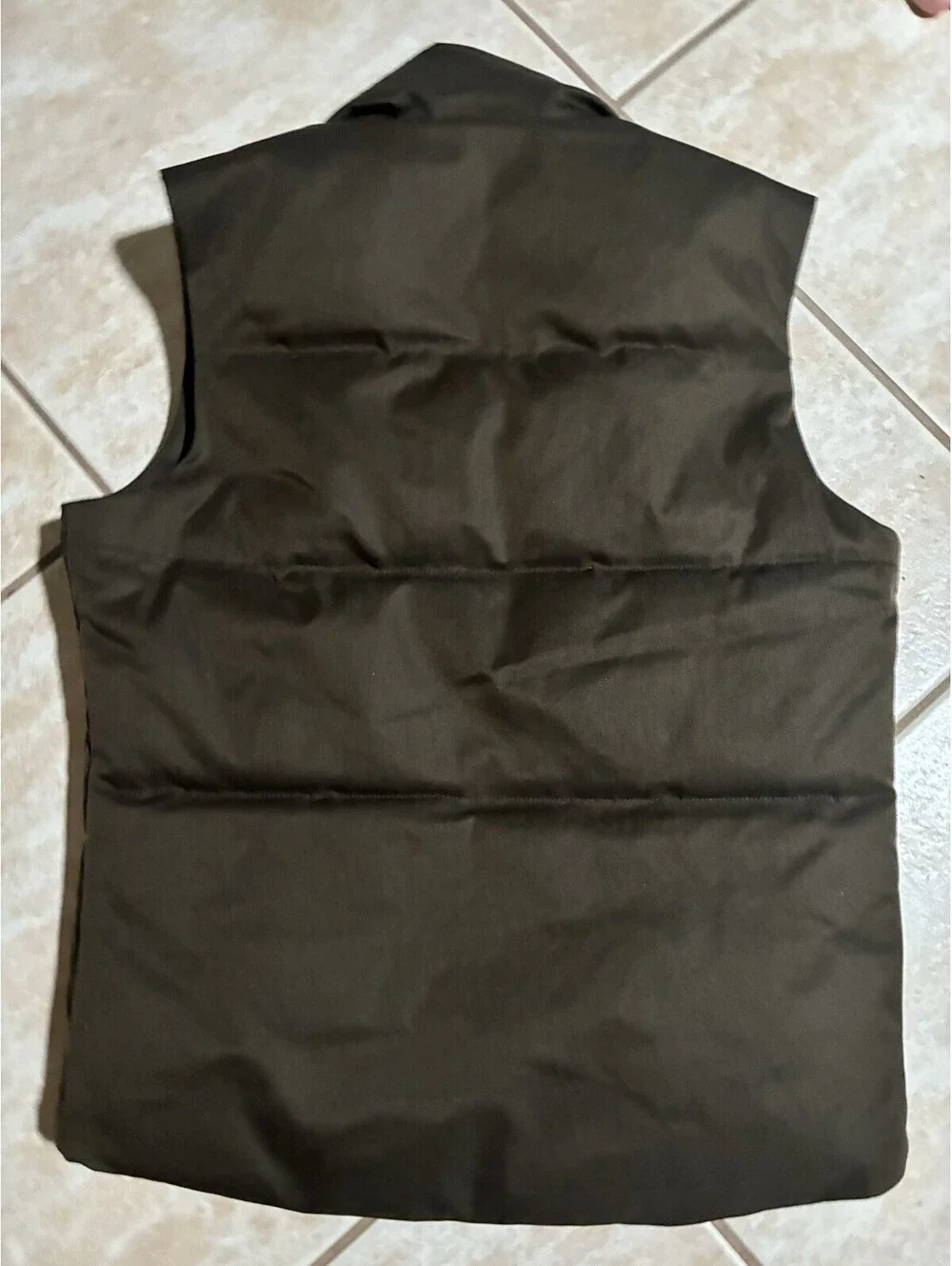 Banana Republic Men’s Small Primaloft Puffer Vest Brown Brown Quilted Outdoor